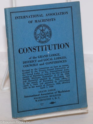 Cat.No: 274605 Constitution of the Grand Lodge, District and Local Lodges, Councils and...
