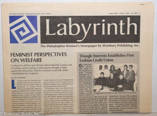 Cat.No: 275048 Labyrinth: The Philadelphia Women's Newspaper; vol. 14, #1, January 1996:...
