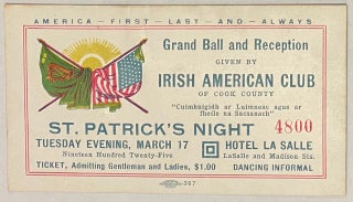 Cat.No: 275095 Grand Ball and Reception given by Irish American Club of Cook County......
