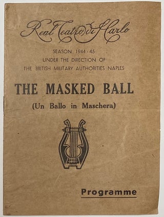 Cat.No: 275135 The Masked Ball (un Ballo in Maschera): programme. Naomi Jacob