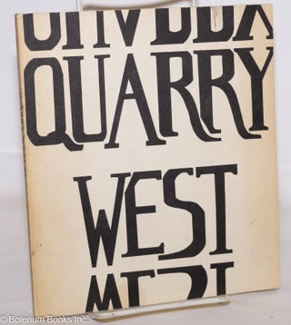 Cat.No: 275493 Quarry West: #5 [signed]. David Swanger, ed., Stephen Dixon, Gary Soto,...