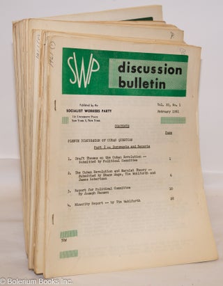 Cat.No: 275648 SWP discussion bulletin, Vol. 22, issue Nos. 1-19, February 1961 to...