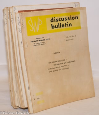 Cat.No: 275655 SWP discussion bulletin, Vol. 23, issue Nos. 2-10, March 1962 to December...