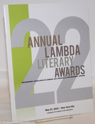 Cat.No: 275672 The Lambda Literary Awards: recognizing excellence in lesbian, gay,...