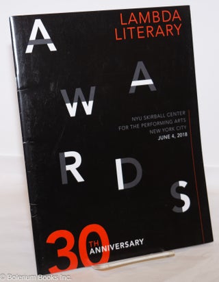 Cat.No: 275679 The Lambda Literary Awards: recognizing excellence in lesbian, gay,...