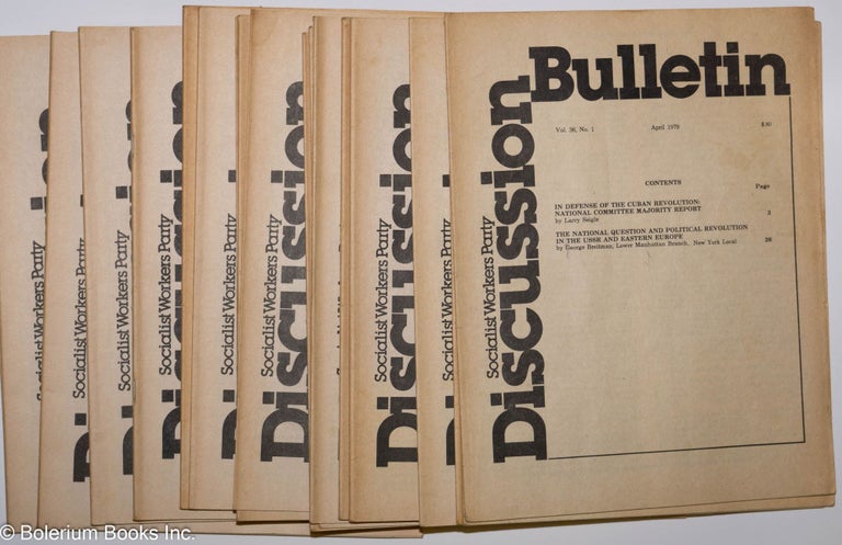 Cat.No: 275753 Discussion bulletin, vol. 36, no. 1, April, 1979 to no. 27, July, 1979 [complete run for the year]. Socialist Workers Party.