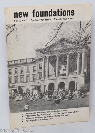 Cat.No: 276081 New Foundations. Volume 7, no. 2 (Spring 1954