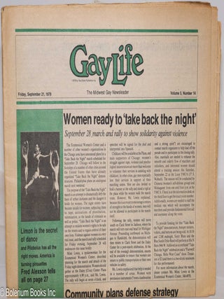 Cat.No: 276093 GayLife: the Midwest gay newsleader; vol. 5, #14, Friday, September 21,...