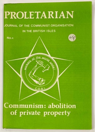 Cat.No: 276097 Proletarian. Journal of the Communist Organisation in the British Isles....
