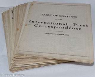 Cat.No: 276283 International Press Correspondence, Vol. 14, [forty-seven issues+ table of...