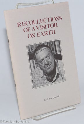 Cat.No: 276406 Recollections of a Visitor on Earth. Erskine Caldwell