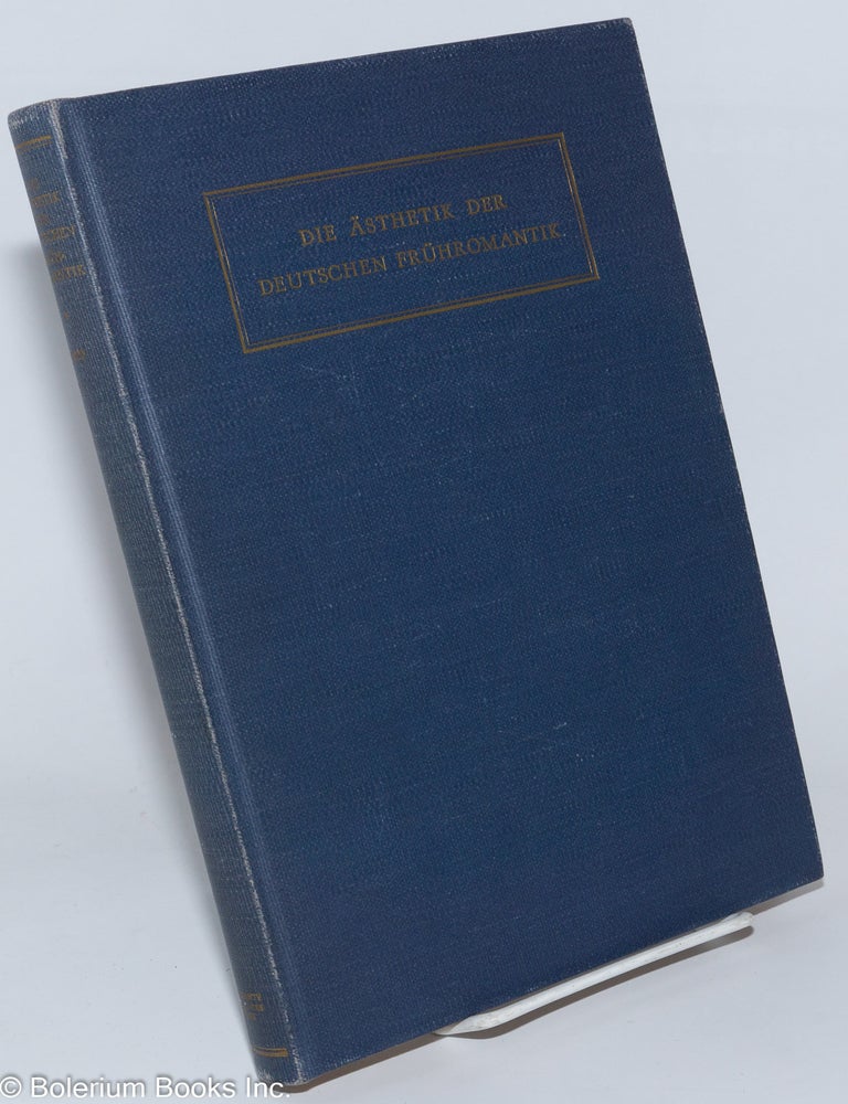 Cat.No: 276587 Die &Auml;sthetik der Deutschen Fr&uuml;hromantik. Paul Reiff.