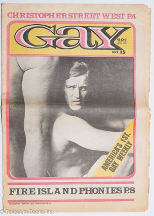 Cat.No: 277016 Gay: vol. 1, #25, July 27, 1970: Christopher Street West & Fire Island...