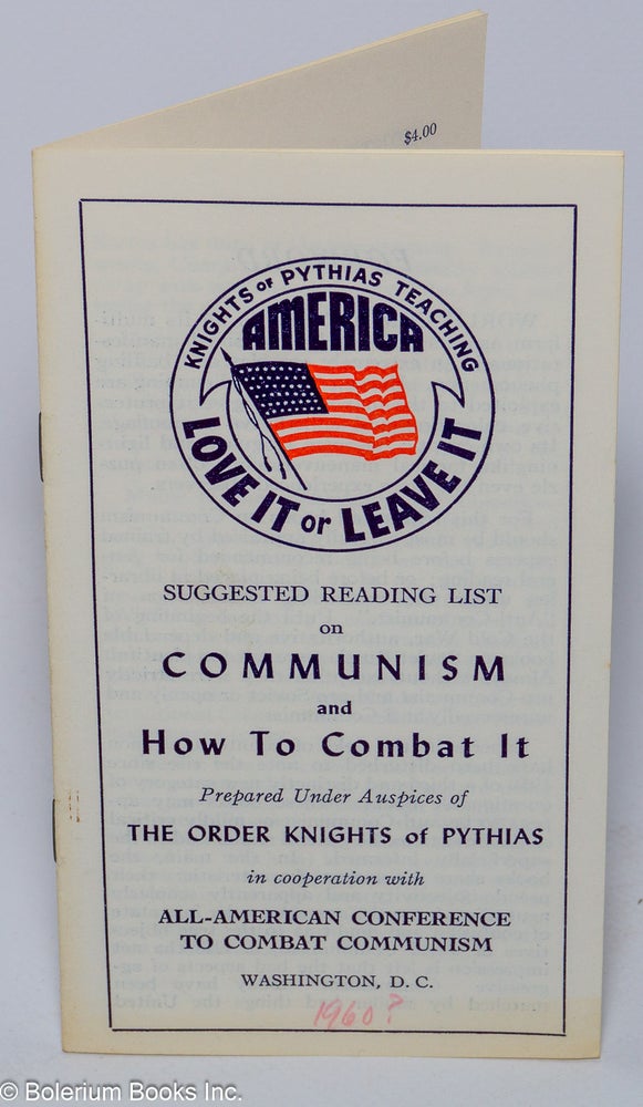 Cat.No: 277260 Suggested Reading List on Communism and How to Combat it