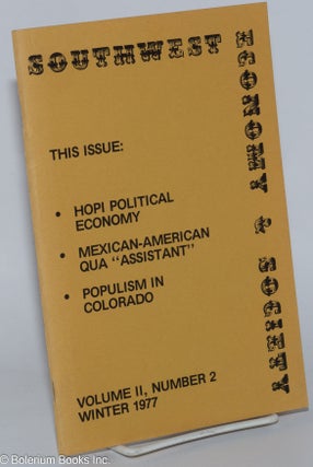 Cat.No: 277612 Southwest Economy & Society: Volume 2, Number 2, Winter 1977. Lawrence...