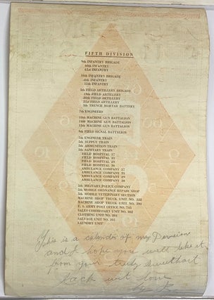 Red Diamond [poem on a broadside calendar for 1919 from the 5th Division]