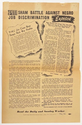 Cat.No: 277795 PM sham battle against Negro job discrimination [broadside