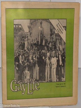 Cat.No: 277990 GayLife: the international gay newsleader; vol. 6, #44, Friday, April 24,...