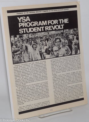 Cat.No: 278082 YSA program for the student revolt. National Executive Committee Young...