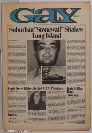 Cat.No: 278130 Gay: vol. 3, #67, January 10, 1972; Suburban "Stonewall" Shakes Long...
