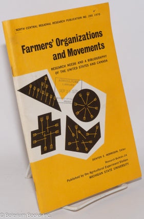 Cat.No: 278424 Farmers' Organizations and Movements; Research Needs and a Bibliography of...