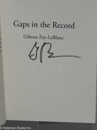 Gaps in the Record