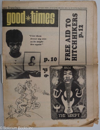 Cat.No: 278965 Good Times: vol. 3, #38, Sept. 25, 1970: Free Aid to Hitchhikers. Jimi...