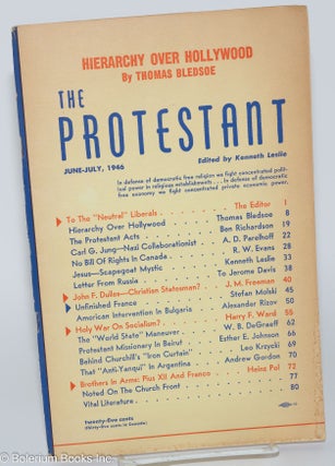 Cat.No: 279148 The Protestant, Vol. VII, No. 2, (June-July 1946); Hierarchy Over...