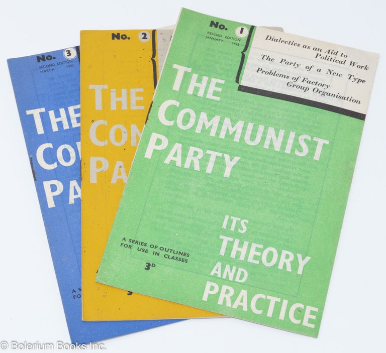 Cat.No: 279183 The Communist Party, Its Theory and Practice, Nos. 1 - 3