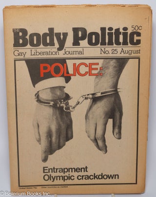 Cat.No: 279190 The Body Politic: gay liberation journal; #25 August 1976: Entrapment...