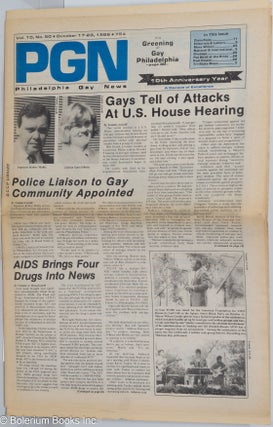 Cat.No: 279199 PGN: Philadelphia Gay News; vol. 10, #50, Oct. 17-23, 1986: Gays Tell of...