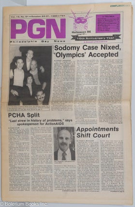 Cat.No: 279200 PGN: Philadelphia Gay News; vol. 10, #51, Oct. 24-31, 1986: Sodomy Case...