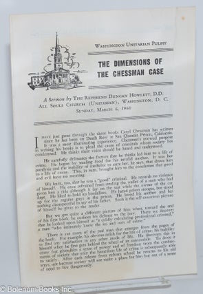 Cat.No: 279318 The Dimensions of the Chessman Case (Sunday, March 6, 1960). Rev. Duncan...