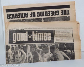 Cat.No: 279482 Good Times: vol. 4, #12, Mar. 26, 1971: Spring in Sproul Plaza. Stew...