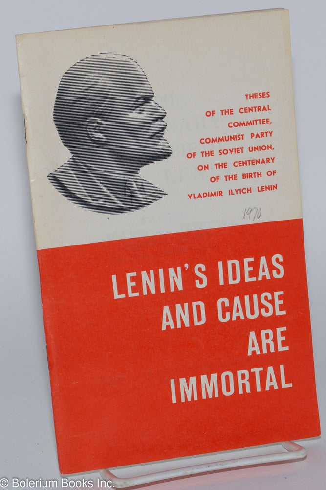 Cat.No: 279508 On the Centenary of the Birth of V.I. Lenin: Theses of the Central Committee, Communist Party of the Soviet Union