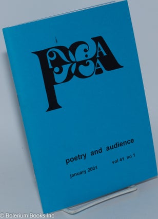 Cat.No: 279559 Poetry and Audience, vol. 41, no. 1 (January 2001). John West, Bernadette...