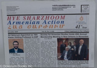 Cat.No: 279599 Hye Sharzhoom / Armenian Action, Vol. 41, No. 2 (148) (December 2019)....