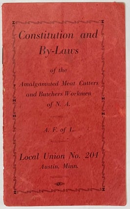 Cat.No: 279823 Constitution and by-laws of the Amalgamated Meat Cutters and Butchers...
