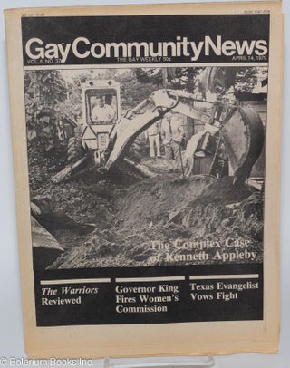 Cat.No: 279985 Gay Community News: vol. 6, #37, April 14, 1979: The Complex Case of...