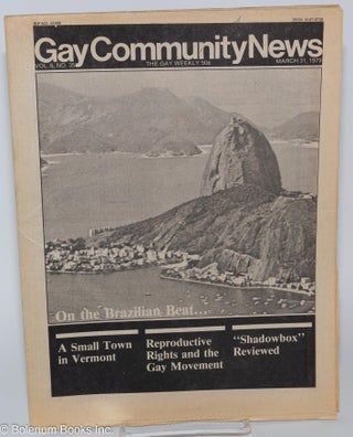 Cat.No: 279989 Gay Community News: vol. 6, #35, March 31, 1979: On the Brazilian Beat....