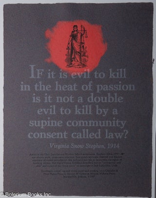 Cat.No: 280063 If it is evil to kill in the heat of passion is it not a double evil to...