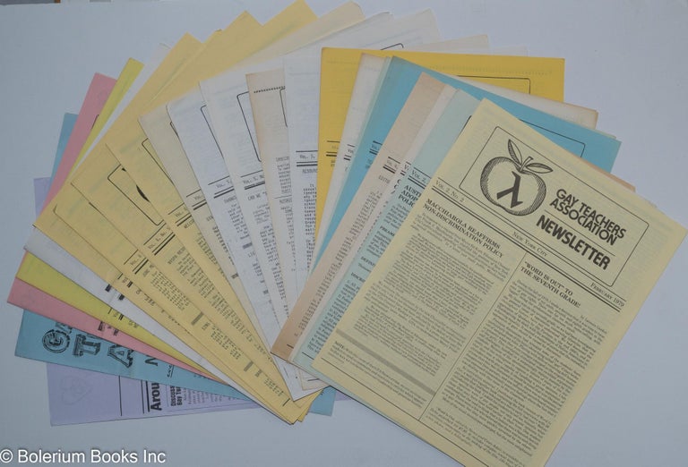 Cat.No: 280123 Gay Teachers Association Newsletter: [twenty-four issue broken run