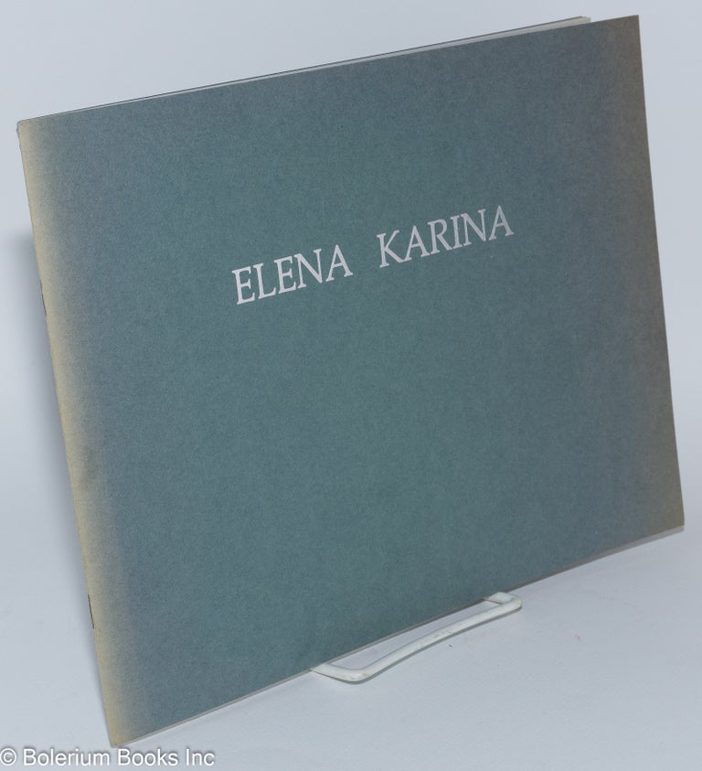 Cat.No: 280134 Elena Karina: A Sense of the Sea. Recent Porcelain Vessels & Drawings. Elena Karina, Harry Rand, Hazel Bray.