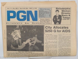 Cat.No: 280181 PGN: Philadelphia Gay News; vol. 11, #25, April 24-30, 1987: City...