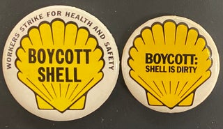 Cat.No: 280231 Workers strike for health and safety / Boycott Shell [together with]...