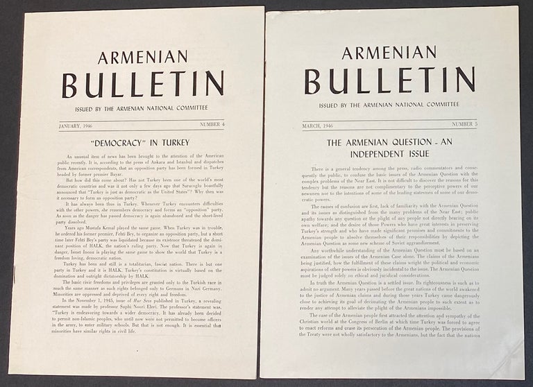 Cat.No: 280311 Armenian Bulletin [two issues, 4 and 5]