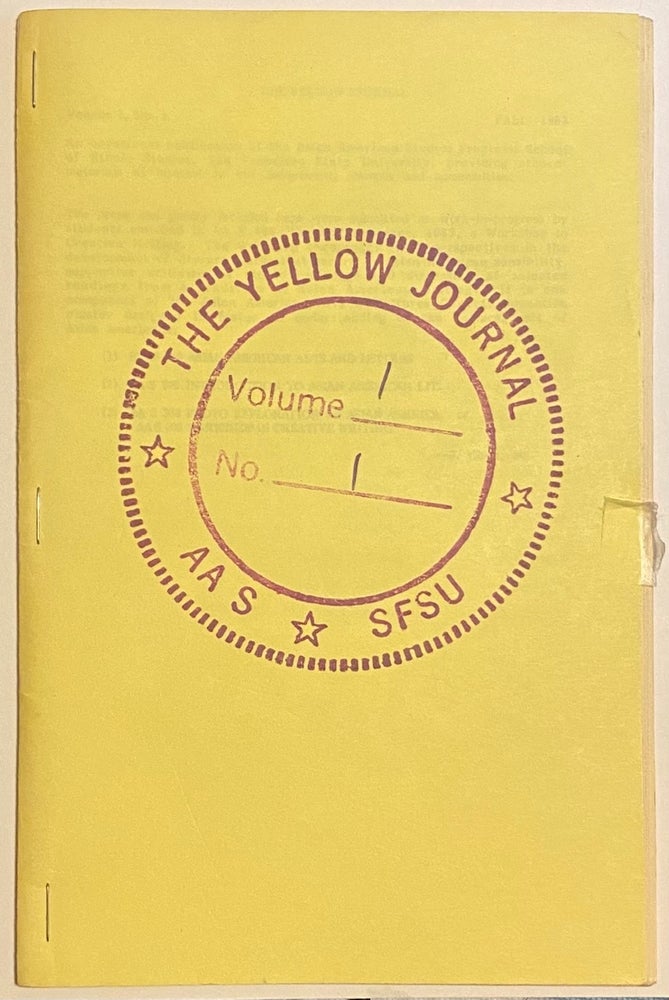 The Yellow Journal: Volume 1, Number 1, Fall 1983 | Jeffrey Paul Chan, ed