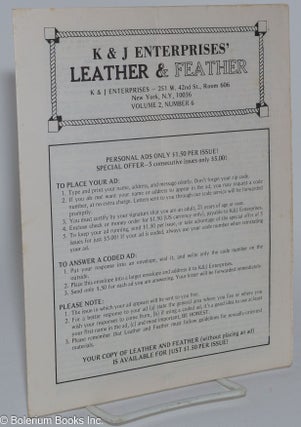 Cat.No: 280625 K & J Enterprises' Leather & Feather: newsletter; vol. 2, #6