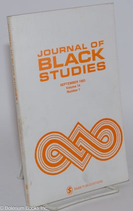 Cat.No: 280682 Journal of black studies: Volume 14, Number 1, September 1983. Molefi Kete...