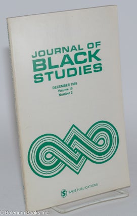 Cat.No: 280685 Journal of black studies: Volume 16, Number 2, December 1985. Molefi Kete...